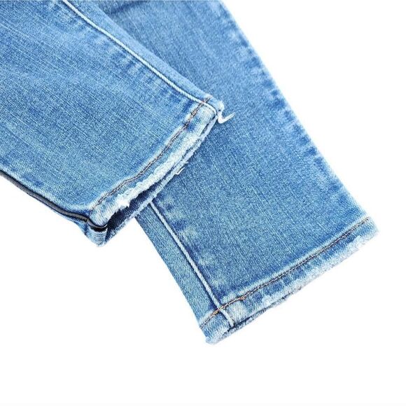 FRAME Le High Skinny Jeans Medium Blue Black Piping High Rise Skinny Size 26 - Picture 7 of 9